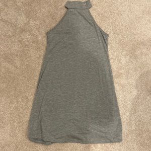 PrettyLittleThing Gray High Neck Dress, Size US 4